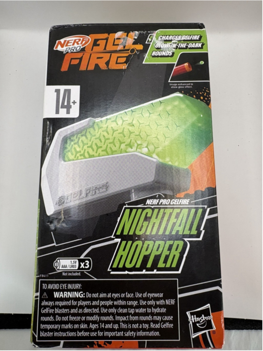 Nerf Pro Gelfire Nightfall Hopper, 5000 Glow in the Dark Dehydrated New!!